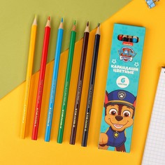 Карандаши цветные 6 цветов, PAW Patrol