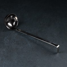 Половник из нержавеющей стали цельнотянутый, 180 мл, толщина стали 3 мм, цвет серебряный No Brand