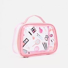 Косметичка на молнии, цвет коралловый No Brand