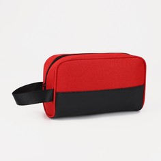 Косметичка на молнии, цвет красный No Brand