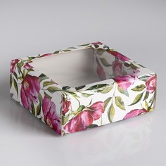 Коробка сборная крышка-дно с окном, No Brand