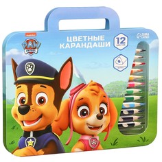 Карандаши цветные 12 цветов в пенале PAW Patrol