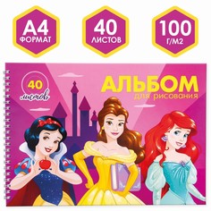 Альбом для рисования на гребне, а4, 40 листов Disney