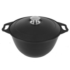 Кастрюля литая 3,0л алюминиевая крышка Kukmara