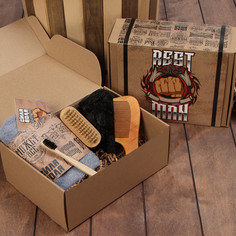 Набор подарочный этель best man полотенце и аксс (5 предм)