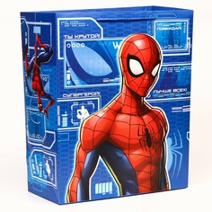 Пакет подарочный, 40 х 49 х 19 см, человек-паук Marvel