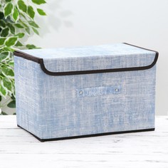 Короб стеллажный для хранения с крышкой No Brand