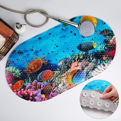 Коврик противоскользящий спа в ванну на присосках доляна