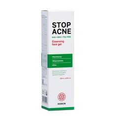 Очищающий гель для умывания hiskin stop acne, 120 мл No Brand