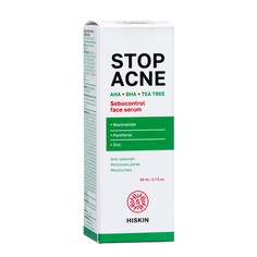 Себорегулирующая сыворотка для лица hiskin stop acne, 50 мл No Brand