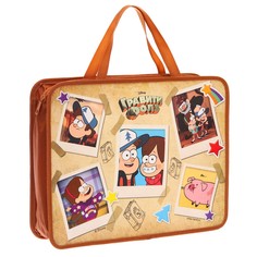 Папка пластиковая с ручками а4, на молнии, 75х330х260 мм, гравити фолз Disney