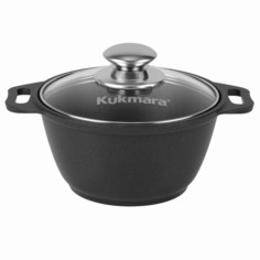 Кастрюля литая 1,0л стеклянная крышка Kukmara