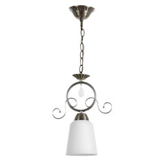 Светильник bayerlux 59399/1 e27 12вт бронза-хром 15,5х15,5х26 см