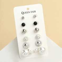 Пусеты 6 пар Queen Fair