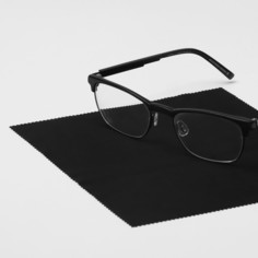 Салфетка для очков tao №01 в индивидуальной упаковке, цвет черный No Brand