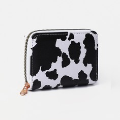 Кошелек на молнии, цвет черный/белый No Brand