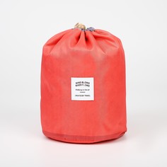 Косметичка на шнурке, с кошельком, цвет красный No Brand