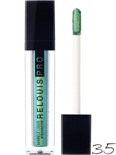 Тени жидкие сияющие тон 35 miracle green Relouis