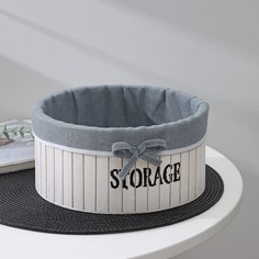Корзина для хранения доляна storage, 23×23×11 см, большая, цвет белый