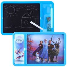 Доска для рисования с маркером-стиралкой, холодное сердце синий Disney