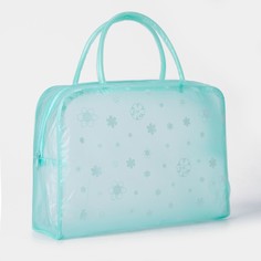 Косметичка на молнии, цвет зеленый No Brand