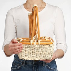 Набор корзин, 3 шт, 27×27×9/30 см, 23×23×8/25 см, 20×20×7/20 см, ротанг No Brand