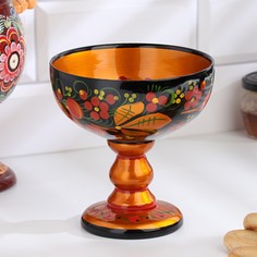 Конфетница, 14,5×15 см, хохлома No Brand