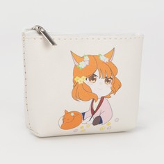 Кошелек на молнии, цвет белый No Brand