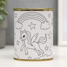 Копилка-банка металл детская раскраска No Brand