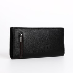Портмоне мужское на магните, отдел для купюр, для карт, цвет черный No Brand