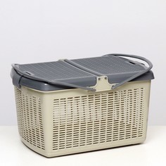 Корзина 47х36х27,5 см, серая No Brand