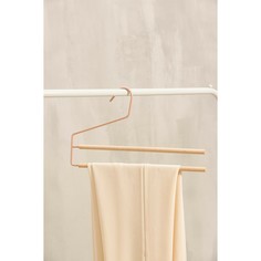 Плечики-вешалки для брюк и юбок savanna wood, 2 перекладины, 36×21,5×1,1 см, цвет розовый