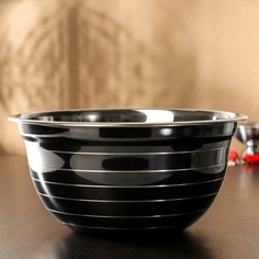 Миска из нержавеющей стали доляна dark, d=26 см, цвет черный