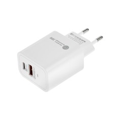 Сетевое зарядное устройство luazon lzz-22, usb, type-c, 2 а, белое