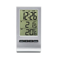 Часы электронные настольные с метеостанцией и будильником, 5.7 х 10.6 см No Brand