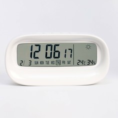 Часы электронные настольные, c термометром, гигрометром, 7 х 14.5 х 4 см No Brand