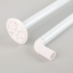 Карниз для ванной комнаты г-образный, 80×80 см, цвет белый No Brand