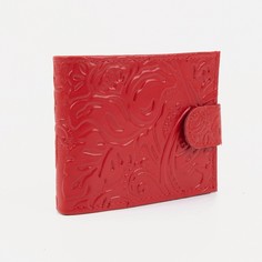 Кошелек на кнопке, цвет красный No Brand