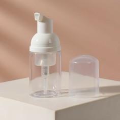 Бутылочка для хранения, с пенообразующим дозатором, 50 мл, цвет прозрачный/белый Onlitop