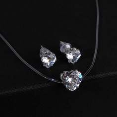 Гарнитур 2 предмета: серьги, кулон Queen Fair