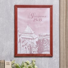 Фоторамка сосна с20 красный 25х35 см (пластиковый экран) No Brand