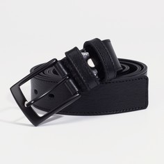 Ремень мужской, ширина 3.5 см, винт, пряжка металл, цвет черный No Brand