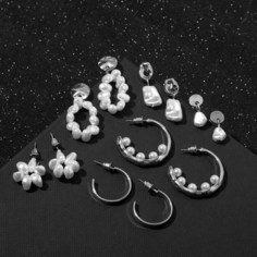 Серьги набор 6 пар Queen Fair