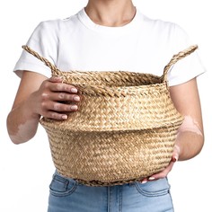 Корзина складная d30н 25 см.(сыть) No Brand