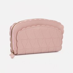 Кошелек на молнии, цвет светло-розовый No Brand