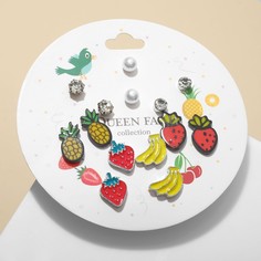Пусеты 7 пар Queen Fair