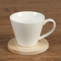 Подставка под горячее, деревянная, круглая, 10×10×0.9 см No Brand