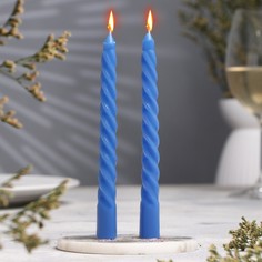 Набор свечей витых,1,5х 15 см, 2 штуки, аромат яблоко Богатство Аромата
