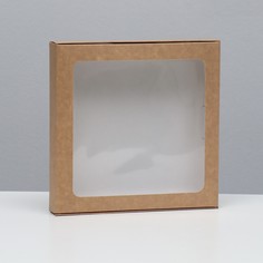 Коробка самосборная, крафт, 21 х 21 х 3 см Upak Land