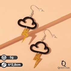 Серьги пластик Queen Fair